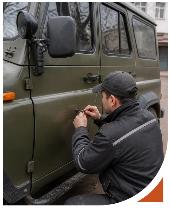 Профессиональное вскрытие автомобиля УАЗ без повреждений в Петрозаводске